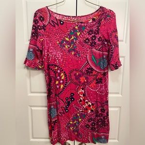 Lilly Pulitzer Dress with ruffle sleeves. Size XL